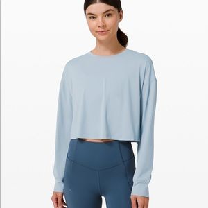 Powder BLUE - Lululemon muscle love long tee